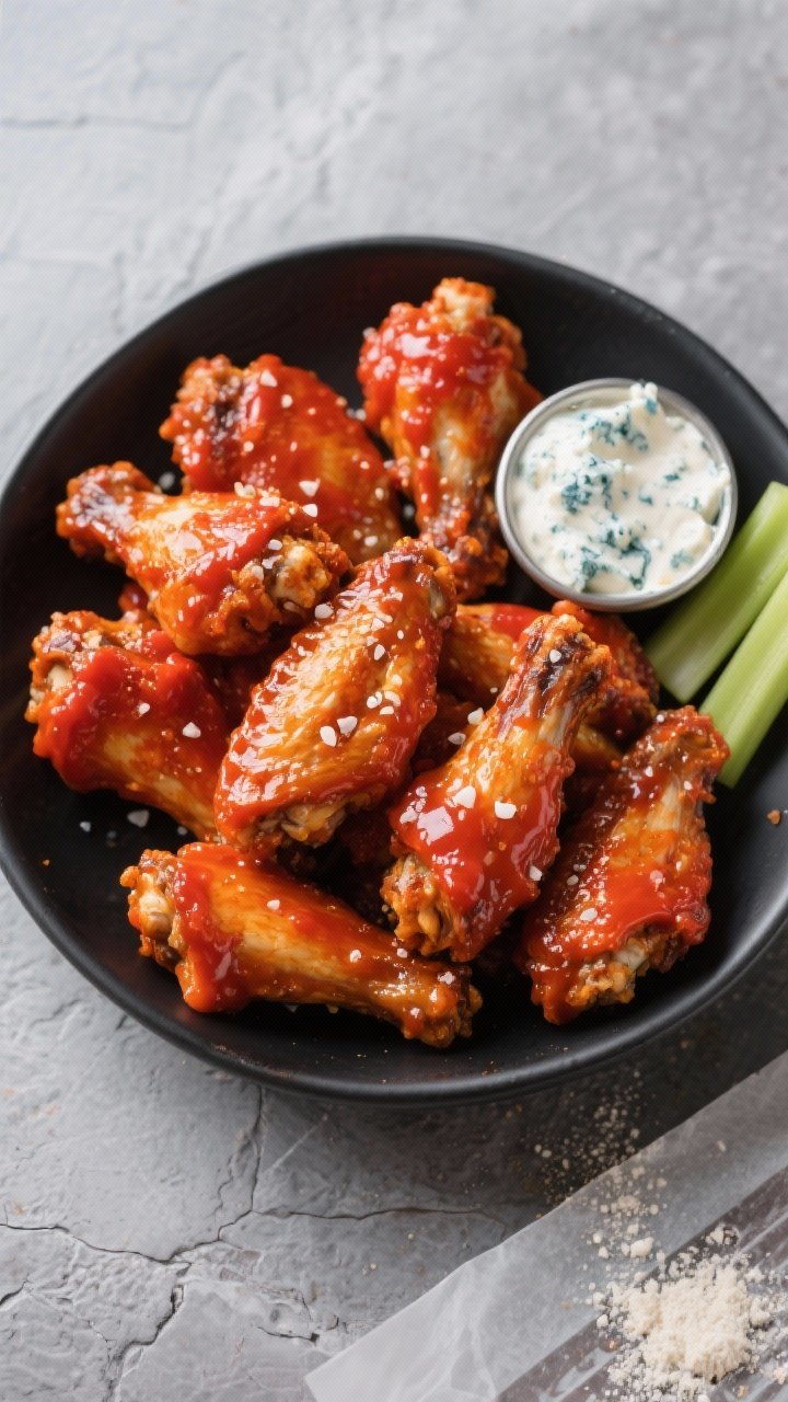 Triple-crisp Buffalo wings