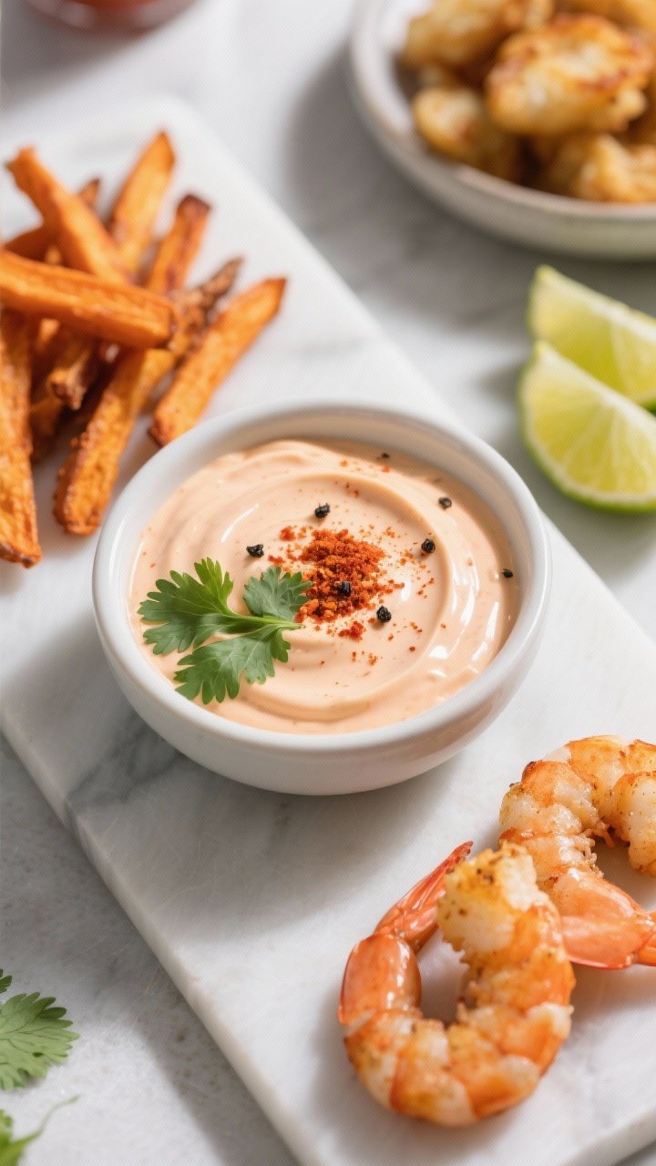 Overhead “tasty top view” – dip and drizzle board: Top-down shot of a small bowl of finished A