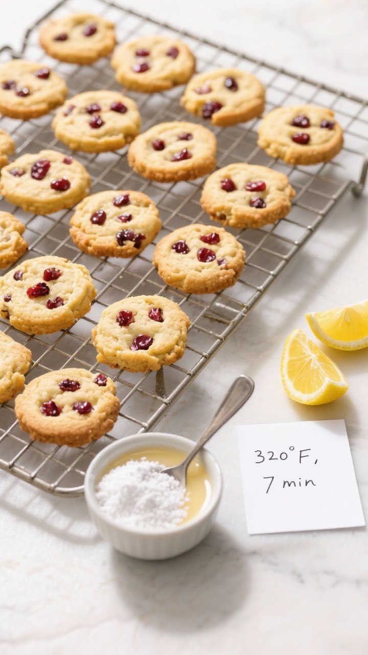 Tasty top view: Flat-lay of a cooling rack filled with finished cookies showing uniform golden edges
