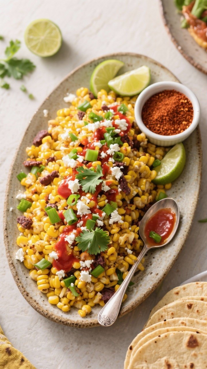 Tasty top view — party-ready serving: Overhead shot of a platter-style serving for taco night: loa