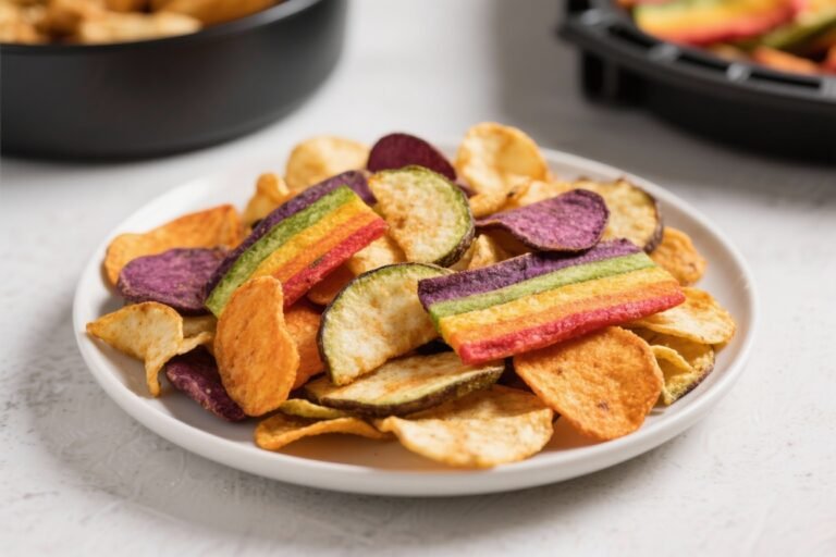 Air Fryer Rainbow Vegetable Chips – Crunchy, Colorful, and Easy