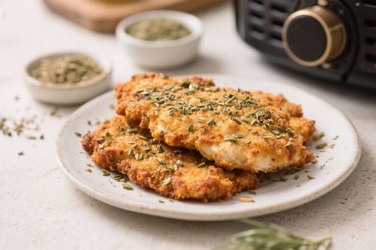 Air Fryer Za’atar Chicken Schnitzels – Crispy, Herby, and Fast