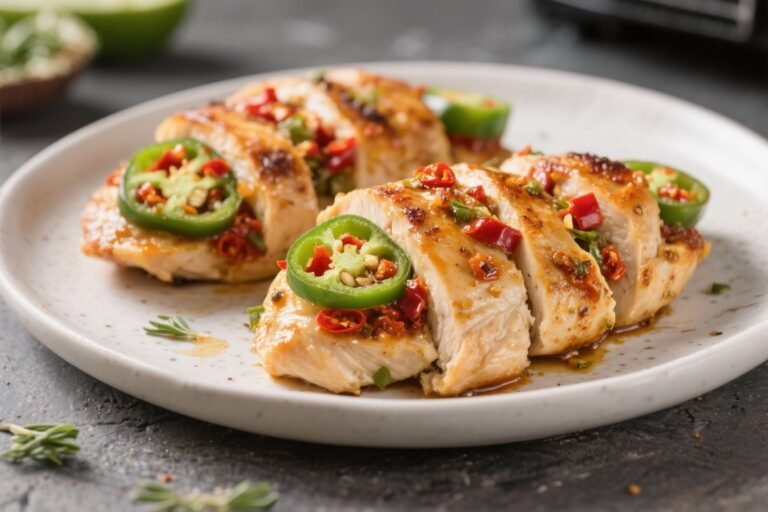 Air Fryer Stuffed Jalapeno and Chilli Chicken Breasts – Spicy, Juicy, and Ready Fast