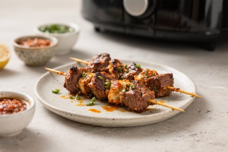 Air Fryer Moroccan Lamb Skewers – Juicy, Flavor-Packed, and Weeknight-Friendly