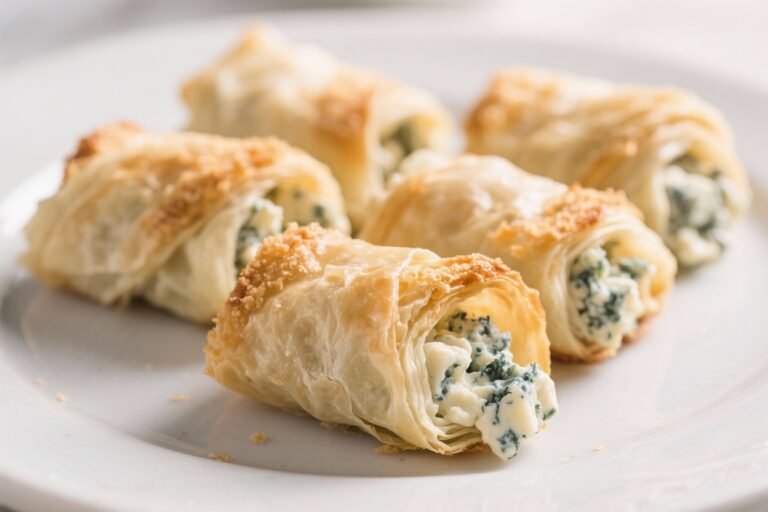Air Fryer Crunchy Blue Cheese Phyllo Rolls – Crispy, Creamy, and Easy