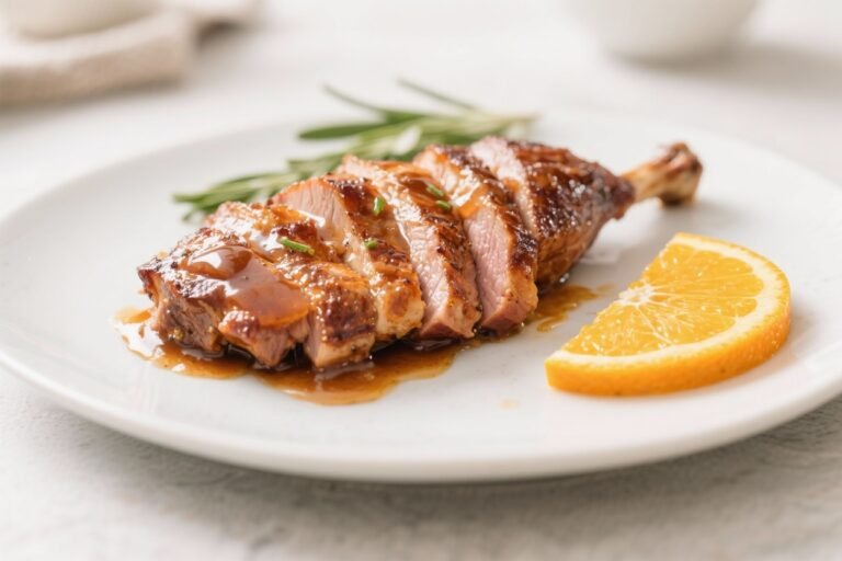Air Fryer Duck Breast With Orange Glaze – Crispy Skin, Juicy Center