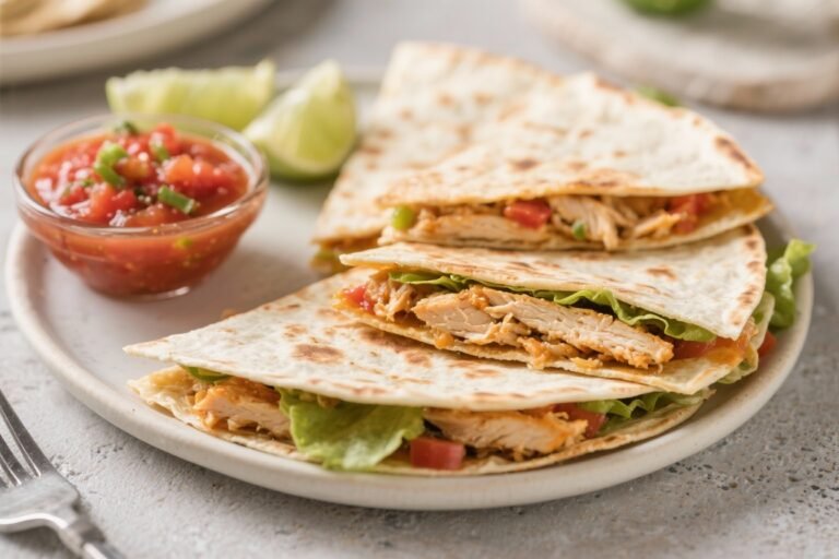 Air Fryer Chicken Quesadillas with Salsa – Crispy, Cheesy, and Fast