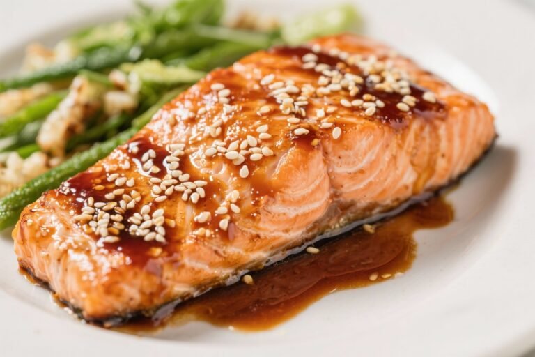 Air Fryer Teriyaki Salmon with Sesame Seeds – Quick, Flavorful, and Weeknight-Friendly