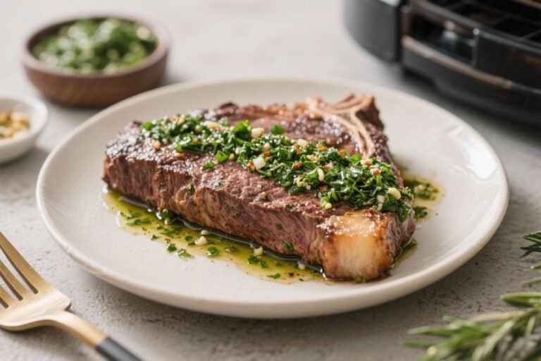 Air Fryer Chimichurri Steak – Juicy Steak With Bright, Herb-Fresh Flavor