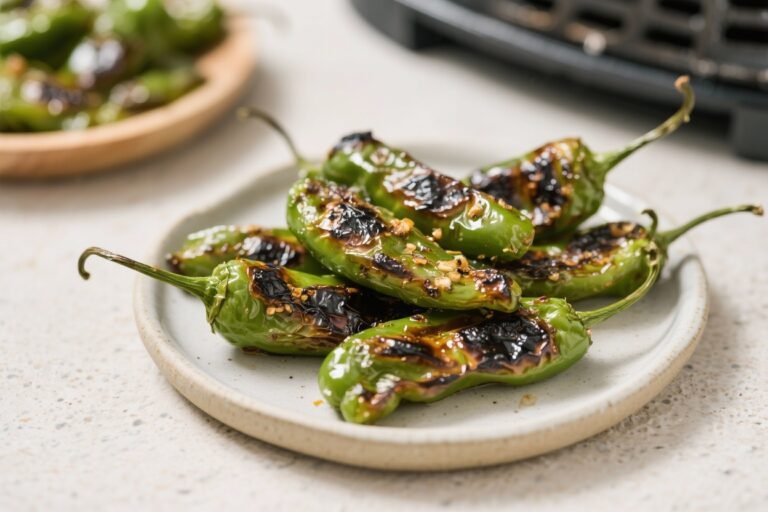 Air Fryer Charred Padron Peppers – Fast, Smoky, and Addictively Snackable