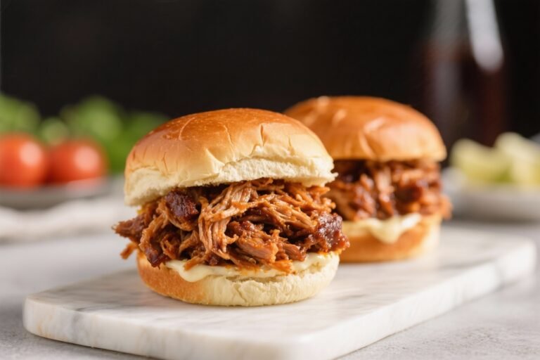 Air Fryer BBQ Pulled Pork Sliders – Juicy, Saucy, and Ready Fast