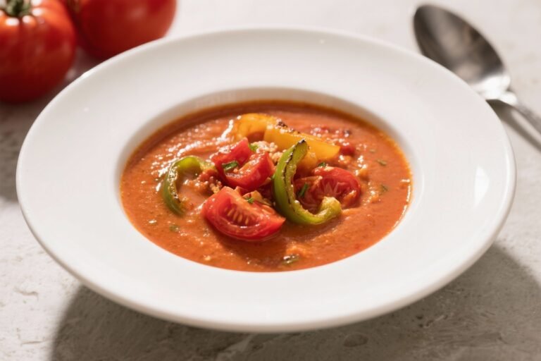 Air Fryer Roast Tomato and Sweet Pepper Soup – Simple, Cozy, and Full of Flavor