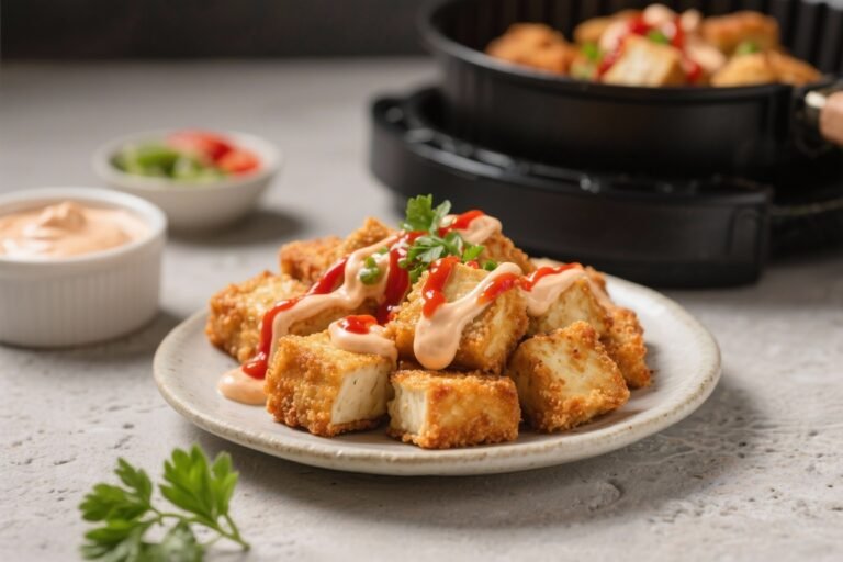Air Fryer Crispy Tofu With Sriracha Mayo – Fast, Crunchy, and Flavor-Packed