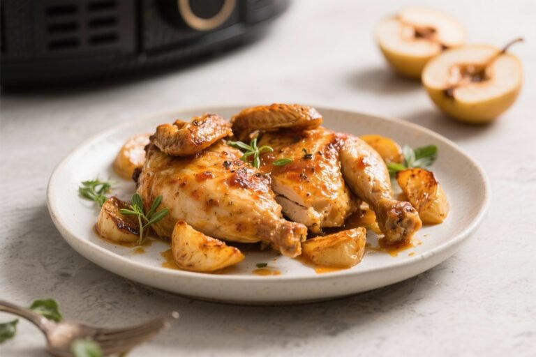 Air Fryer Tangy Butterfly Chicken With Roast Quinces – Bright, Juicy, and Weeknight-Friendly