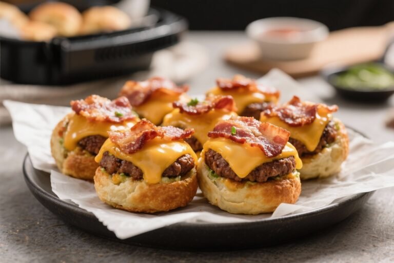 Air Fryer Bacon Cheeseburger Bombs – Juicy, Cheesy, and Easy