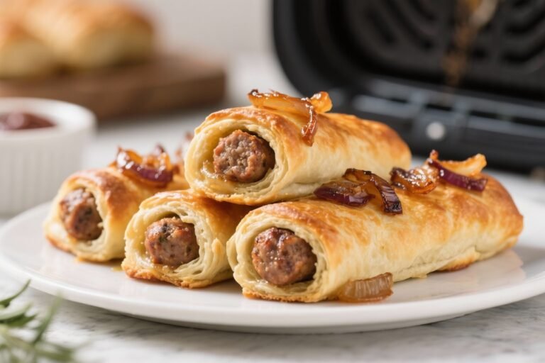 Air Fryer Sausage Rolls With Caramelized Onion – Crispy, Savory, and Simple