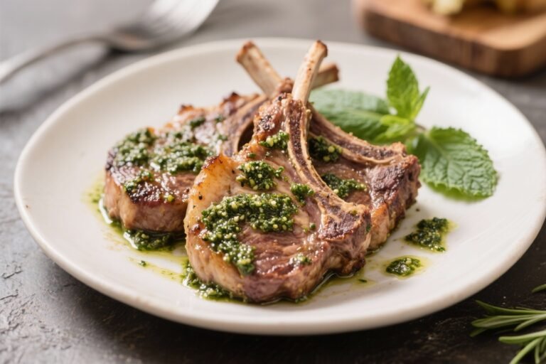 Air Fryer Lamb Cutlets With Mint Pesto – Crispy, Juicy, and Fast