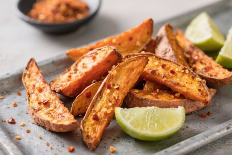 Air Fryer Sweet Potato Wedges With Lime Chilli Salt – Crispy, Zesty, and Fast