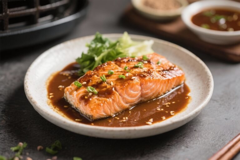 Air Fryer Japanese Salmon with Miso Sauce – Fast, Flavorful, and Weeknight-Friendly