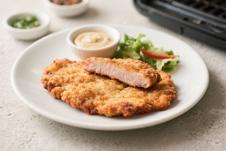 Air Fryer Pork Schnitzel – Crispy, Juicy, Weeknight-Friendly