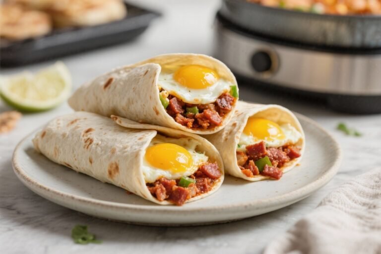 Air Fryer Chorizo and Egg Breakfast Burritos – Crispy, Savory, and Ready Fast