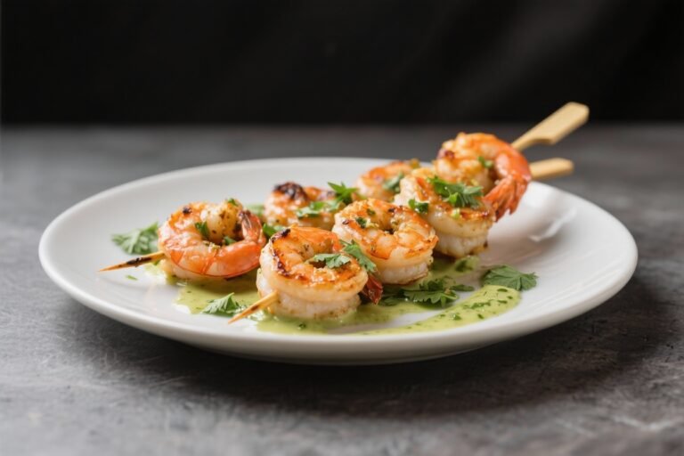 Air Fryer Fancy Prawn Kebabs With Coriander Sauce – Easy, Fresh, and Flavor-Packed