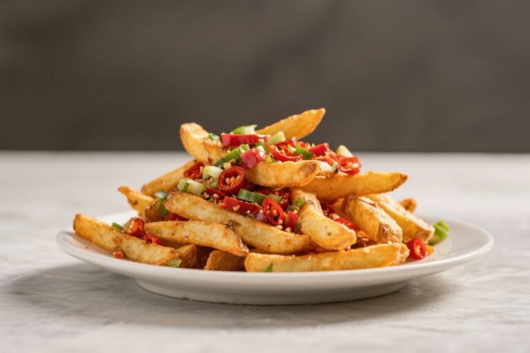 Air Fryer Chilli Garlic Fries – Crispy, Spicy, and Ready Fast