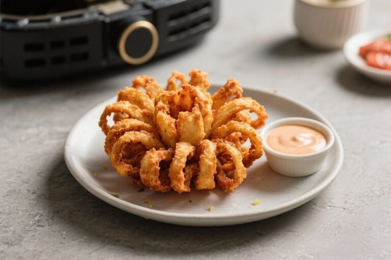 Air Fryer Bloomin’ Onion With Dipping Sauce – Crispy, Fun, and Easier Than You Think