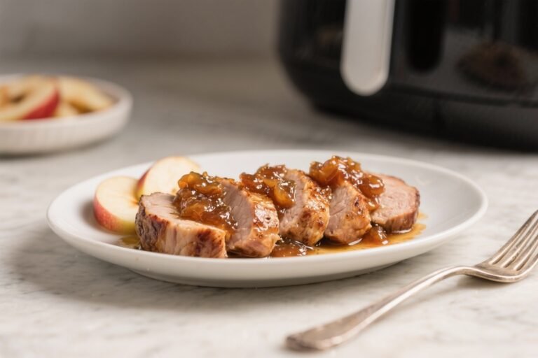 Air Fryer Pork Tenderloin With Apple Chutney – Juicy, Fast, and Full of Flavor