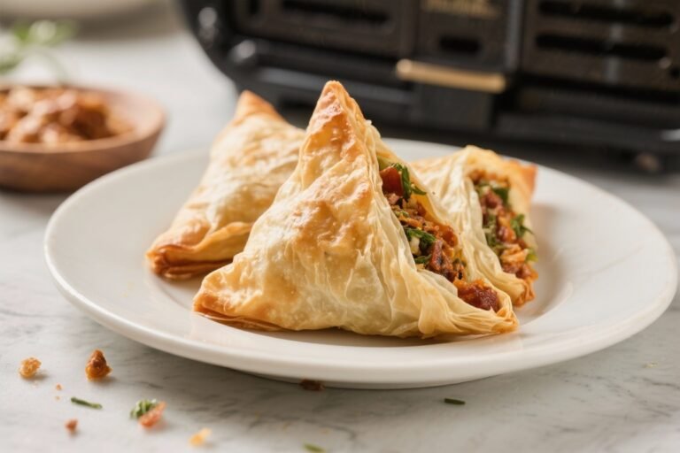 Air Fryer Giant Phyllo Samosas – Crispy, Light, and Packed With Flavor