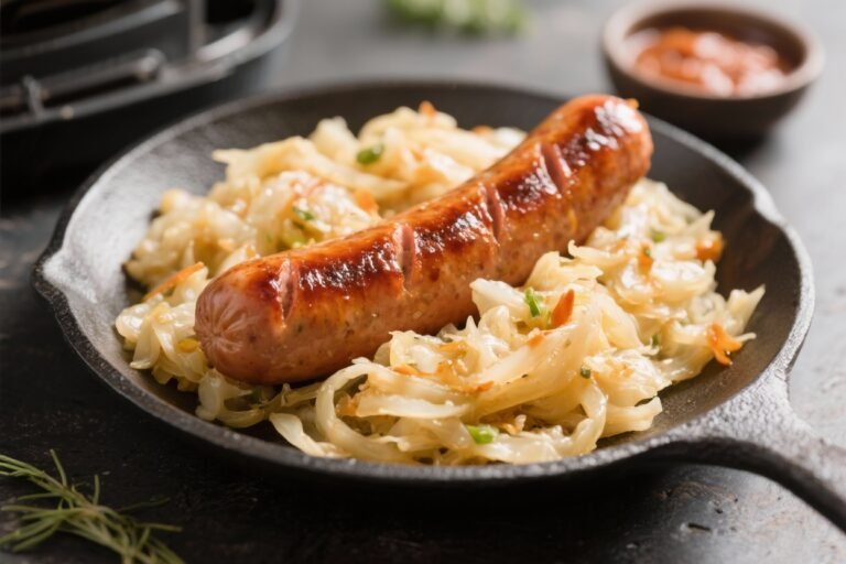 Air Fryer Bratwurst With Sauerkraut – Juicy, Crispy, and Ready Fast