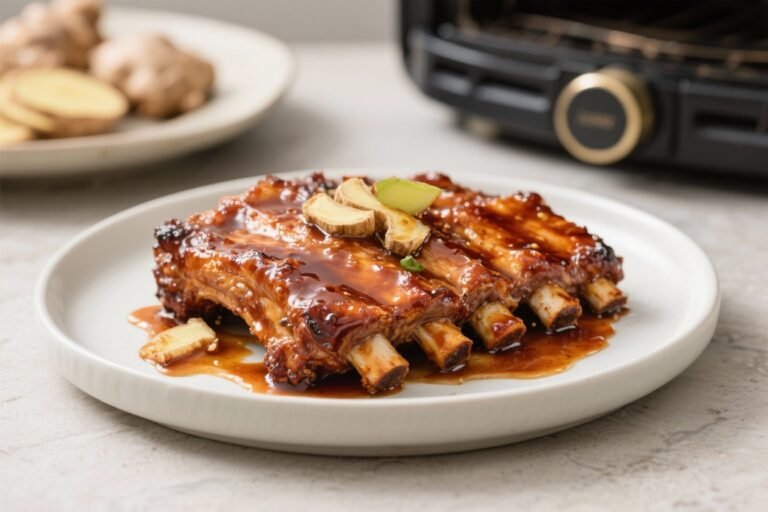 Air Fryer Pork Ribs With Sticky Ginger Sauce – Fast, Flavorful, and Tender