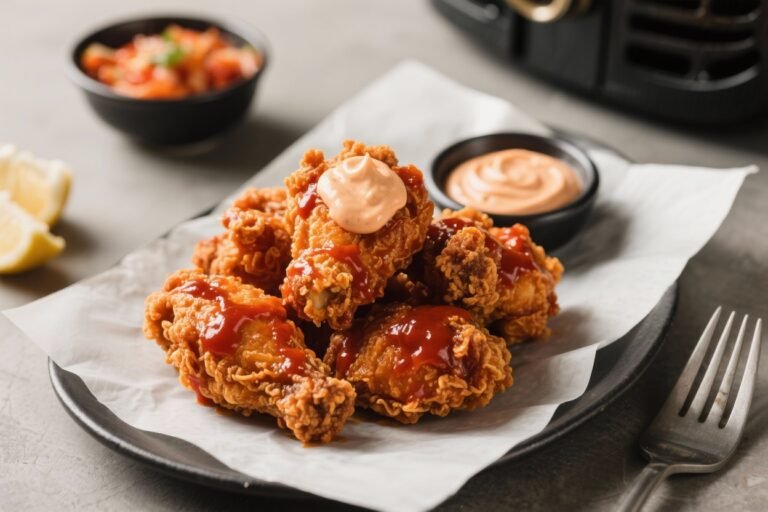 Air Fryer Korean Fried Chicken With Gochujang Mayo – Crispy, Saucy, and Easy
