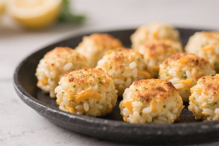 Air Fryer Cheesy Risotto Balls – Crispy Outside, Gooey Inside