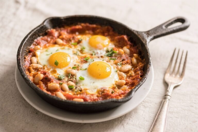 Air Fryer White Bean Shakshuka – A Cozy, Protein-Packed One-Pan Meal