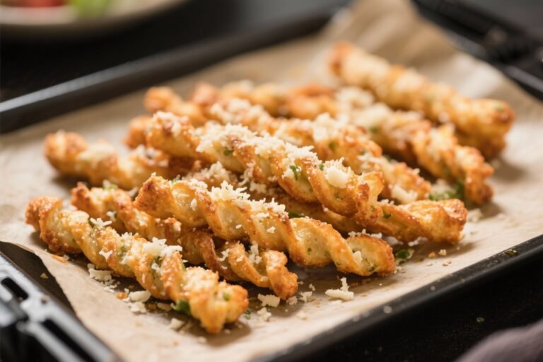 Air Fryer Garlic and Parmesan Twist – Crispy, Cheesy, and Ready Fast