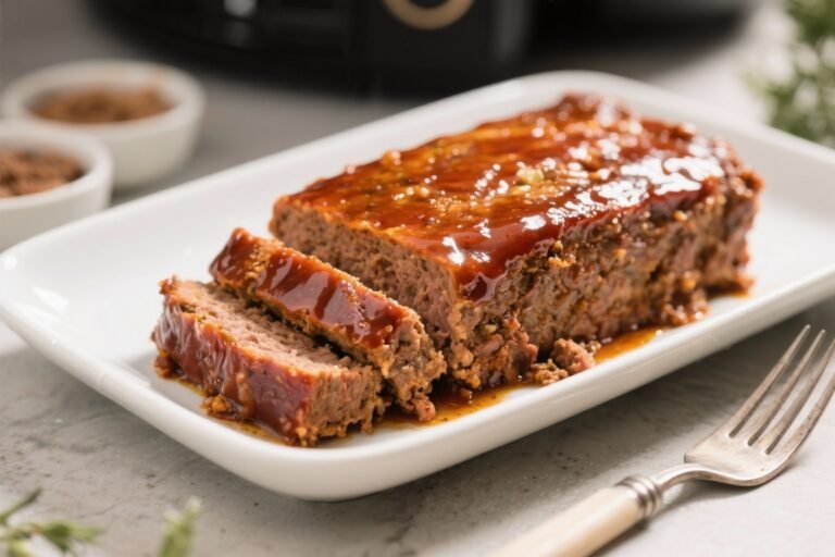 Air Fryer Meatloaf With Glaze – Juicy, Quick, and Comforting