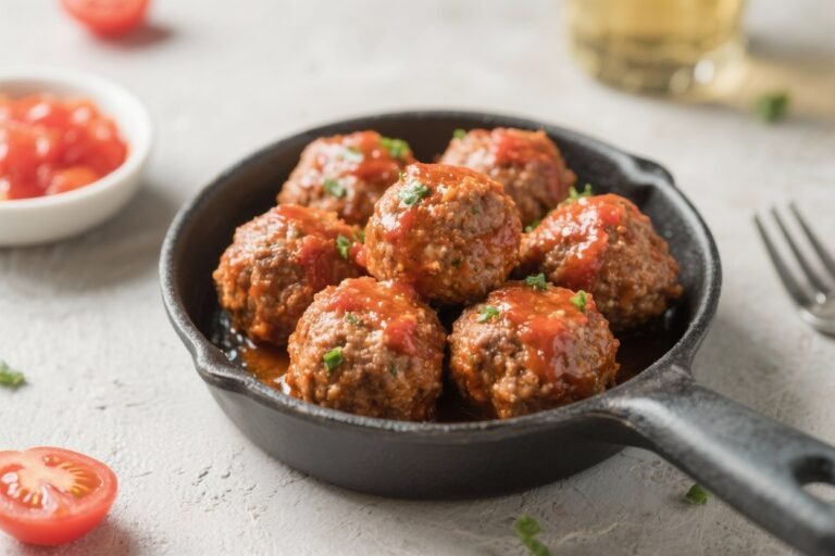 Air Fryer Tomato Meatballs – Juicy, Saucy, and Weeknight-Friendly