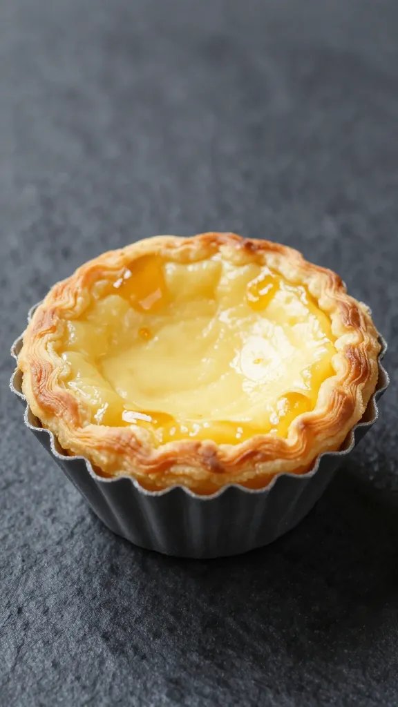 single mini quiche cup in silicone liner, golden top