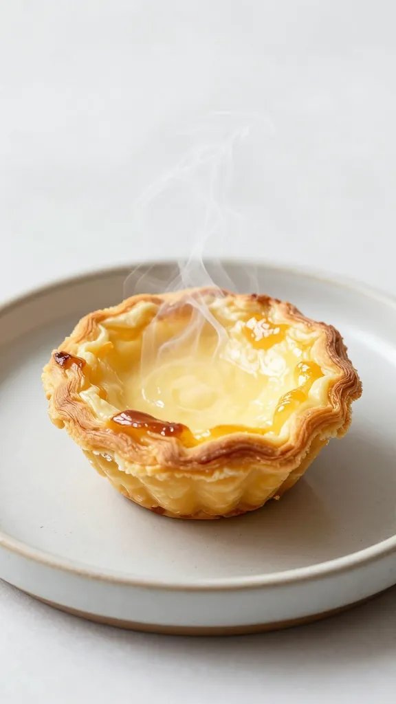 reheated mini quiche steaming on small ceramic plate