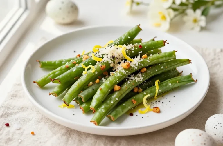 Crispy Crowd-Pleaser Air Fryer Easter Side Dish: Garlic Parmesan Green Beans