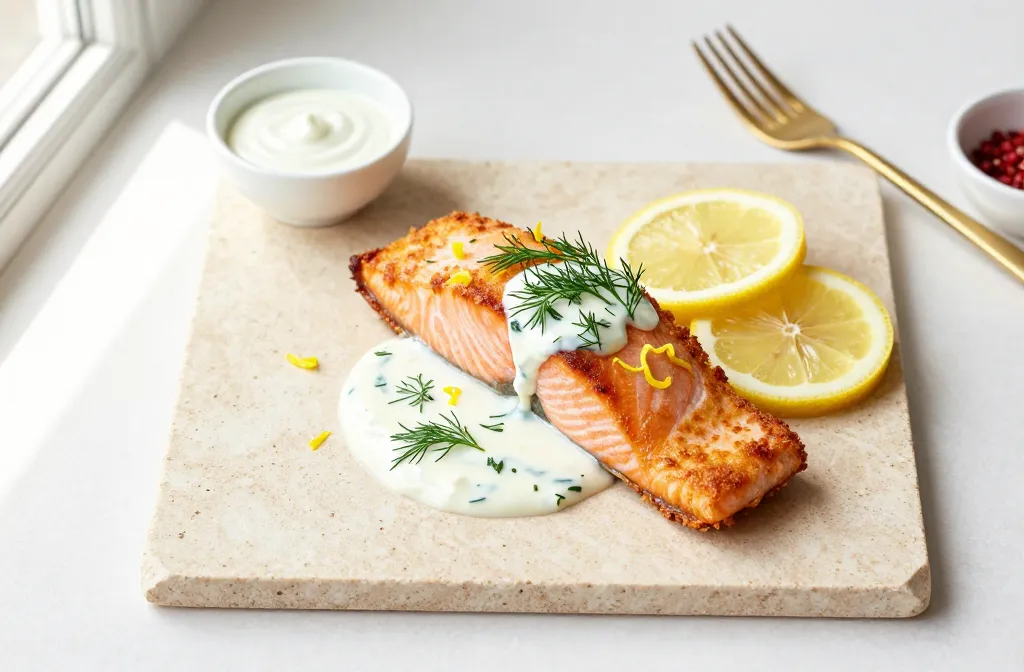 Air Fryer Easter Salmon with Dill Lemon Sauce Magic