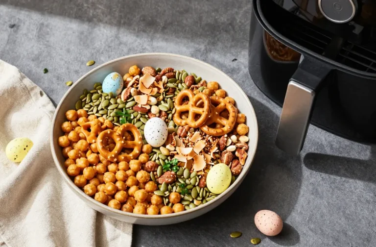 Air Fryer Easter Appetizer Platter: Crispy Chickpea Snack Mix Magic