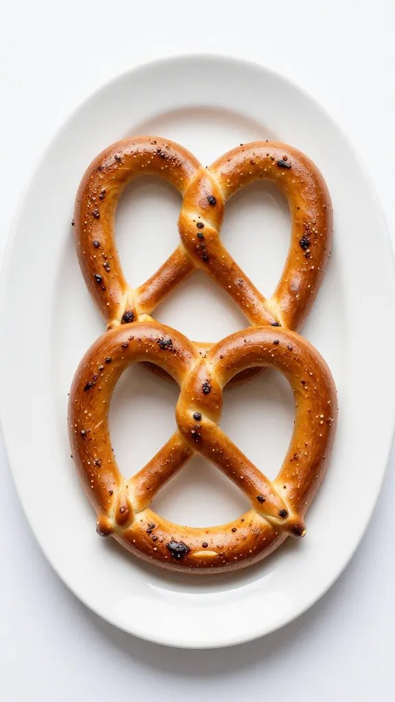 Dijon-brushed pinwheel on white ceramic plate, overhead