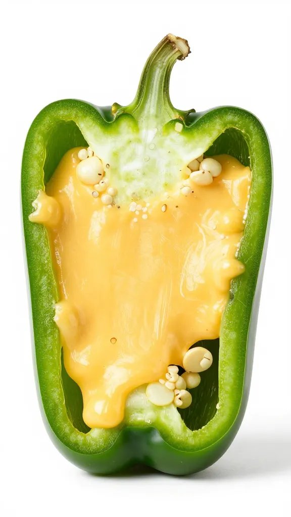 single seeded jalapeño slice atop melted cheese