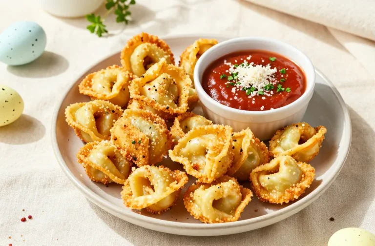 Air Fryer Easter Snacks for Party: Crispy Tortellini with Marinara Dip Magic