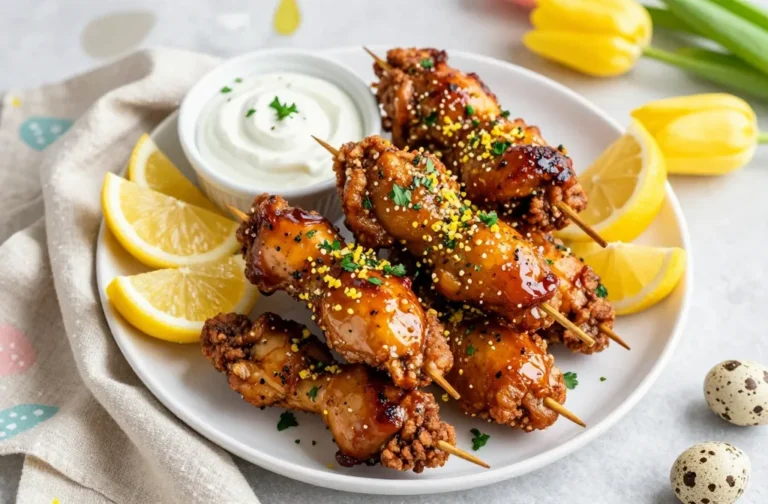 Irresistible Air Fryer Easter Buffet Chicken Skewers (Garlic Herb)
