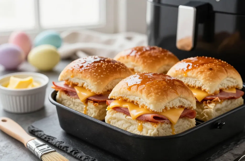 Air Fryer Easter Finger Foods: Ham & Cheese Sliders (Crispy Tops) Party Hit