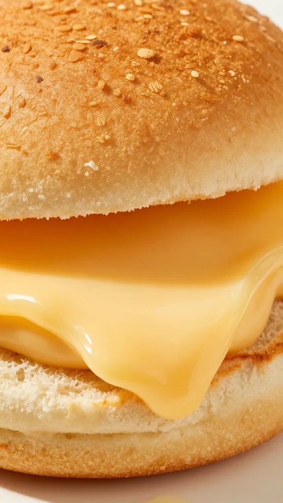 gooey cheese edge crisp on one slider, extreme closeup