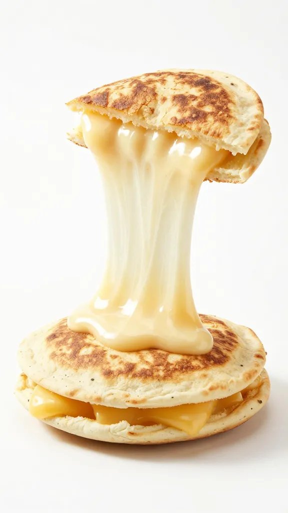 gooey cheese pull from bunny quesadilla